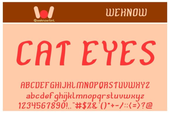 Cat Eyes Font: A Wavy Display Typeface for Bold Digital Identity