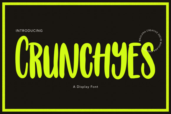 Crunchyes: A Playful Display Font That Cuts Through the Feed