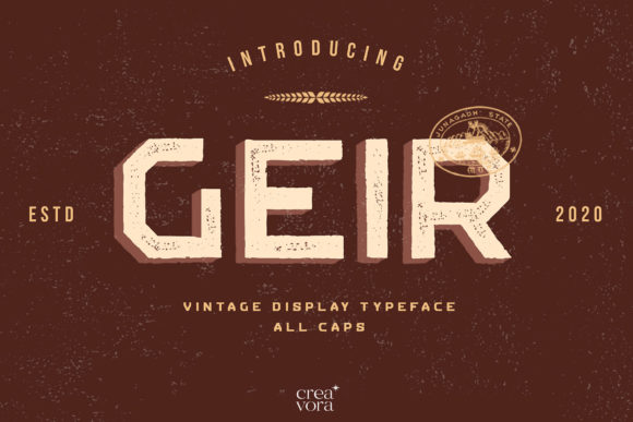 Geir: A Bold Vintage Display Font for Digital Brand Impact
