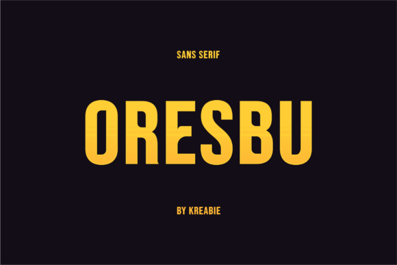 Oresbu: A Bold, Modern Display Font for Handmade Creators