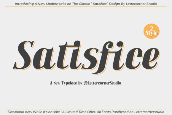 Satisfice: A Bold Retro Display Font for Digital Design