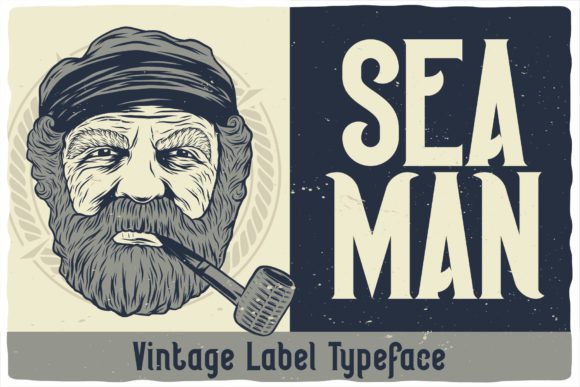 Seaman: A Bold, Vintage Display Font for Small Business Branding