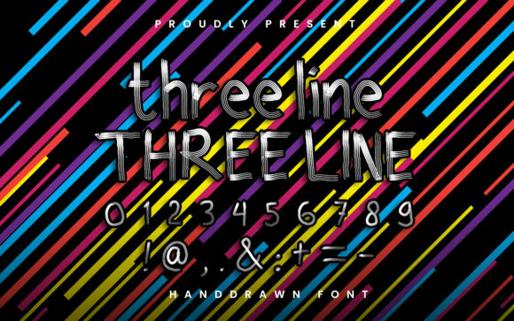 Three Line: A Techno Display Font for Editorial Impact